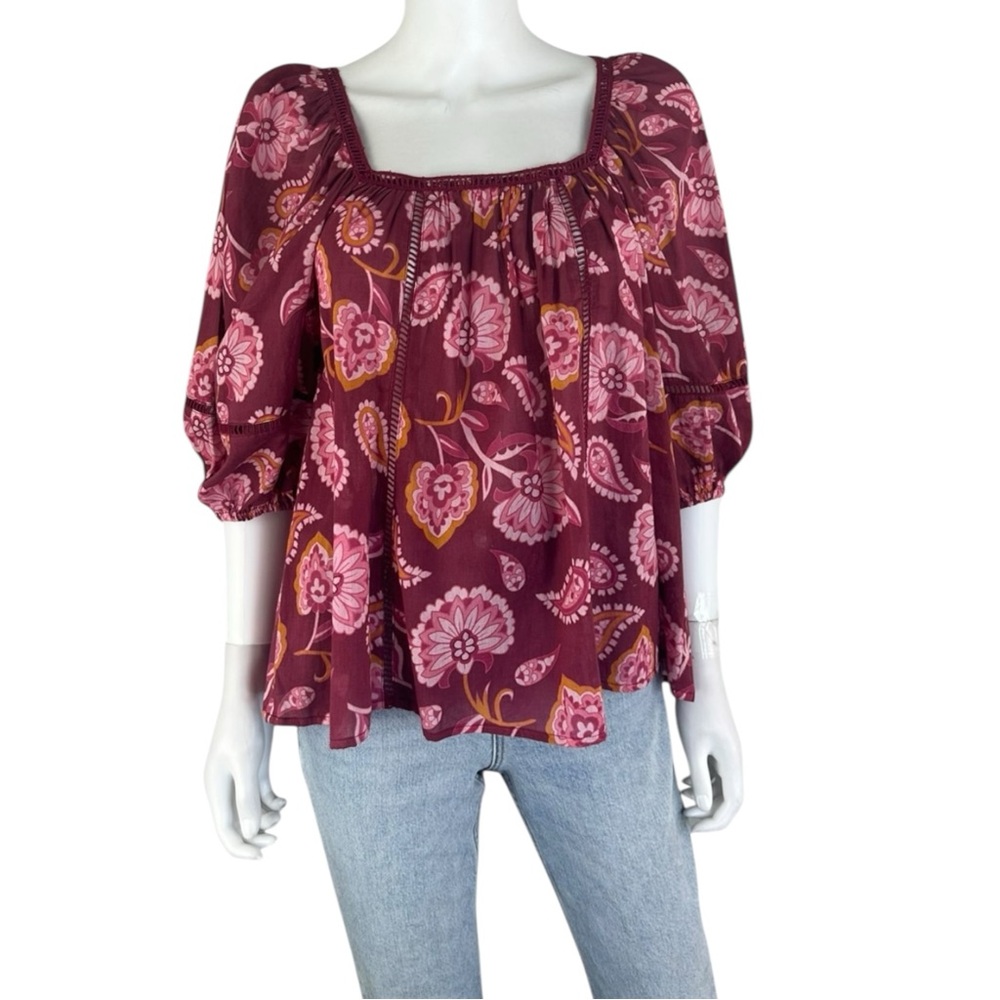 MAHILA NWT Floral Paisley Print Blouse Size XS J0387